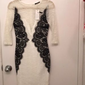 [New with tags] ASOS white/black bodycon dress